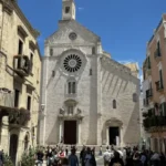 Cattedrale di San Sabino featured in this Bari Old Town guide, with people in the square