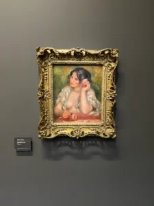 Pierre-Auguste Renoir, Gabrielle with a Rose (1911), displayed at the Renoir Exhibition 2026 Renoir and Love in Paris and London