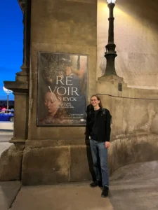 Poster of Jan Van Eyck exhibition at the Louvre Museum in Paris